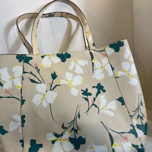 Floral Cream Tote Bag